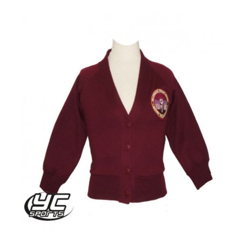 Willowbrook Primary School Cardigan 22 DARK MAROON