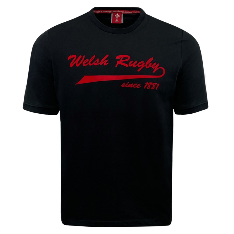 Wales Rugby Union 1881 Tee S Black
