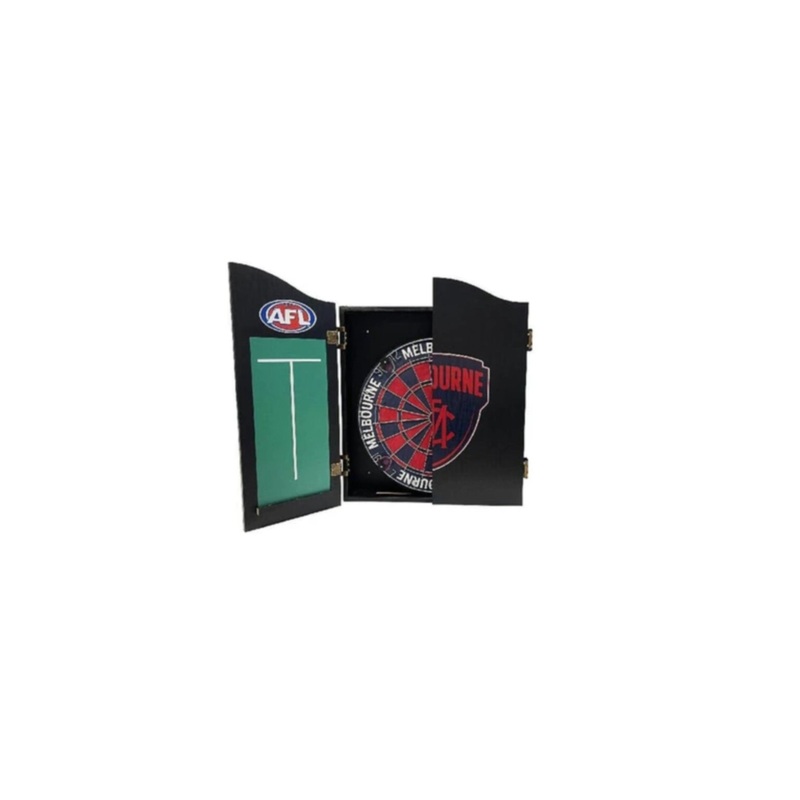 AFL Dartboard and Cabinet Set – Melbourne Demons NA One Size