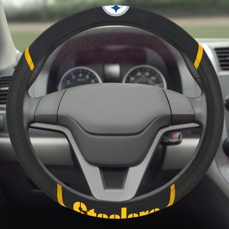Fanmats Pittsburgh Steelers Embroidered Steering Wheel Cover