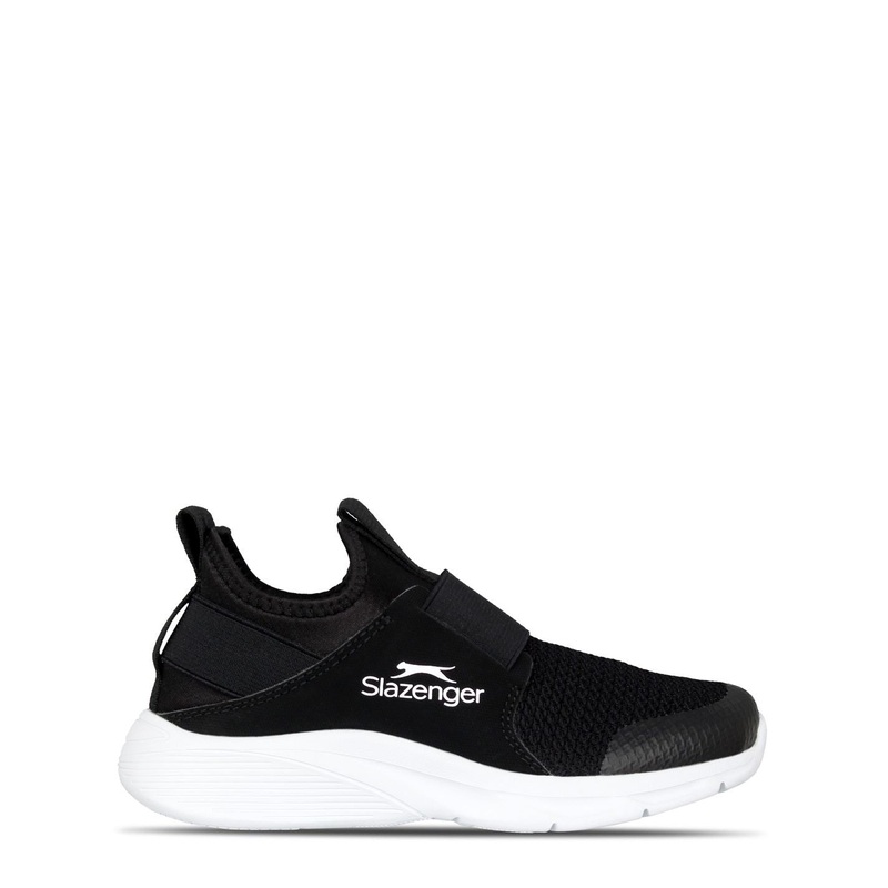 Slazenger Bolt Slip On Running Trainers Childrens C12 (30.5) Black/White