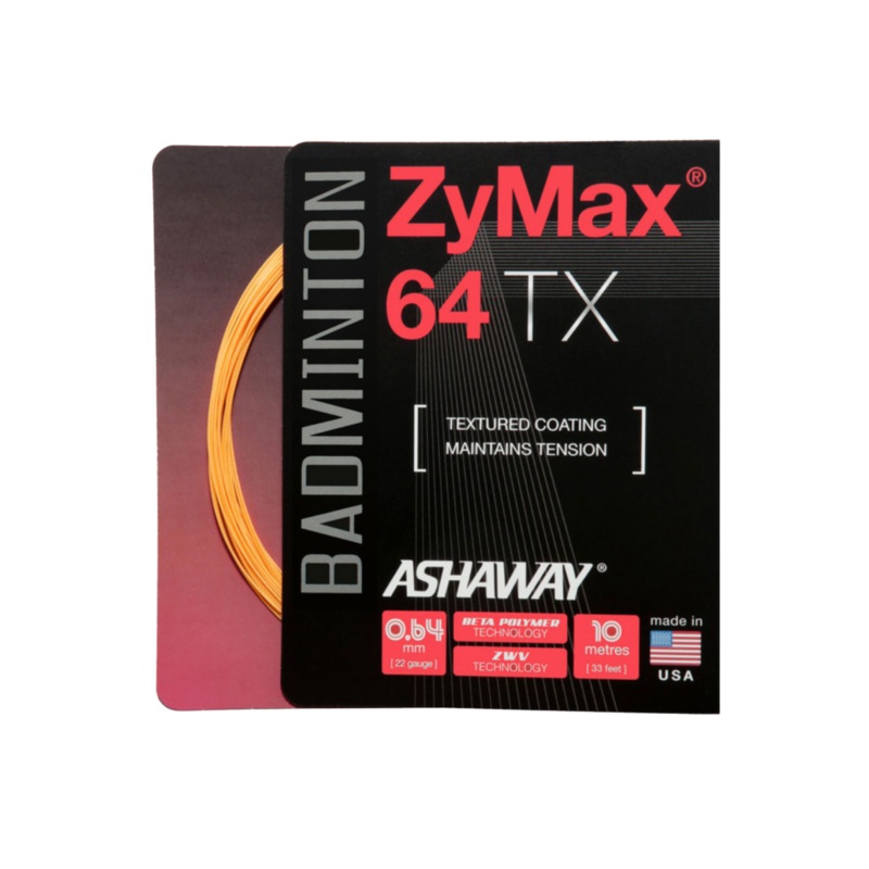 Ashaway Zymax 64TX String (10m set) Orange Orange 10m Set