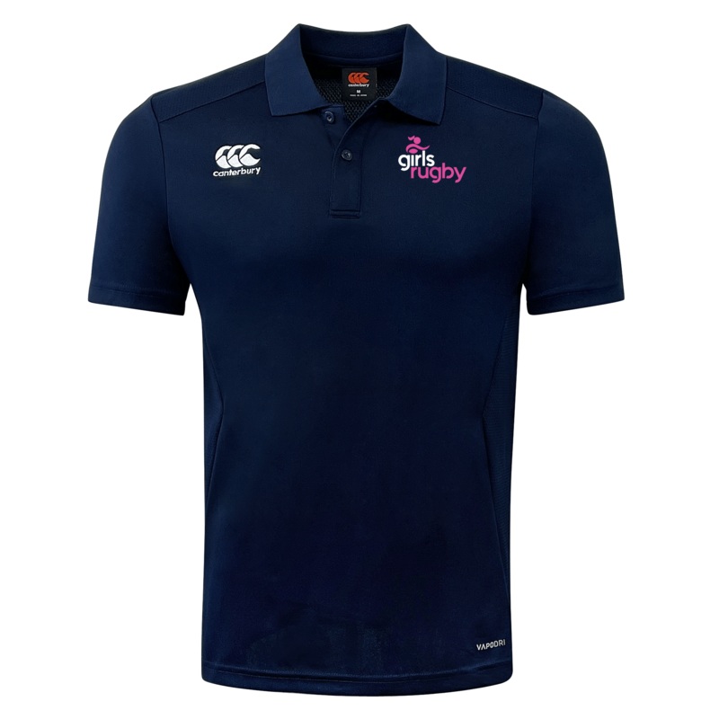 Girls Rugby Club Dry Polo by Canterbury XS Navy