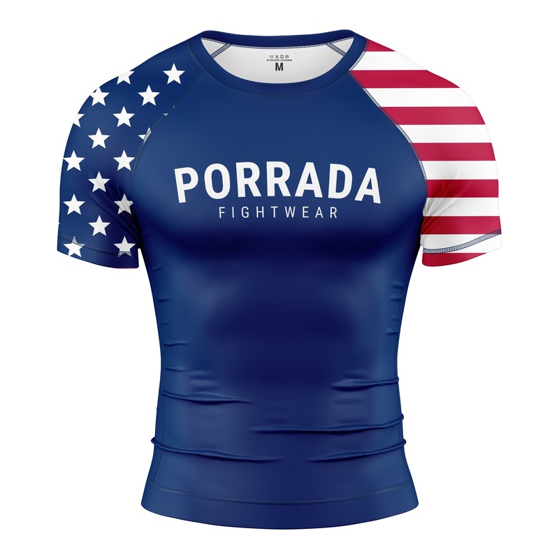 USA Patriot Short Sleeve Rash Guard XS