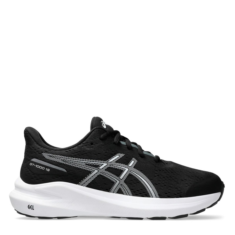 Asics Gt 1000 13 Gs Road Running Shoes Unisex Kids 3 (36) Black/White