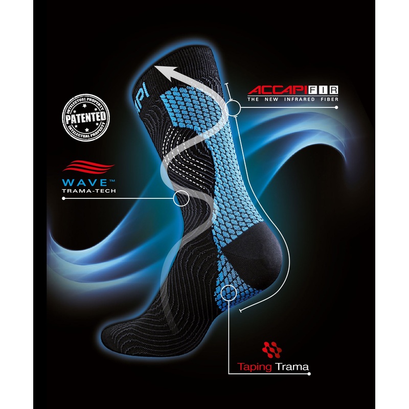 ENERGY WAVE ACHILLES SOCKS 33-34 (2-3M/4-5W) BLACK