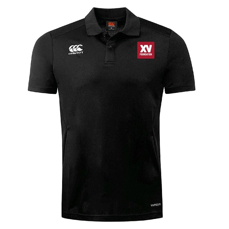 XV Foundation Club Dry Polo by Canterbury XS Black