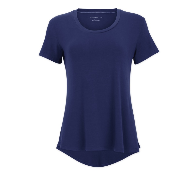 Boxercraft Women’s Bamboo Hi Low Tee Navy XXS
