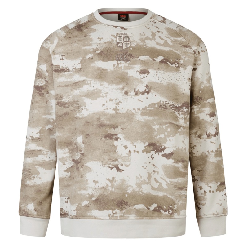 British & Irish Lions 25 Camo Crew Sweatshirt by Canterbury XS Taupe Camo