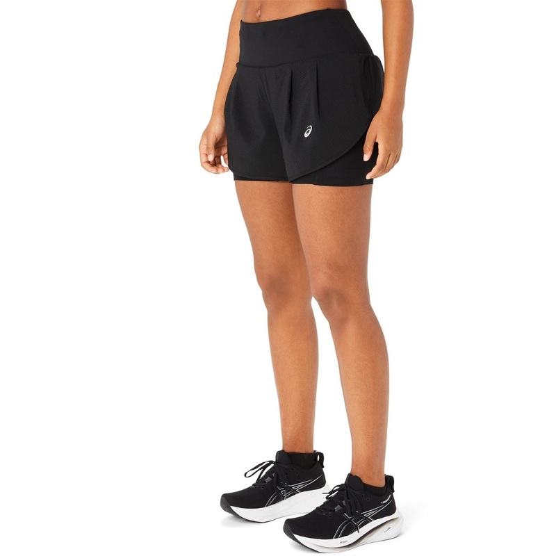 Asics Womens Road 2 N 1 3.5in Short Running 8 (XS) Black