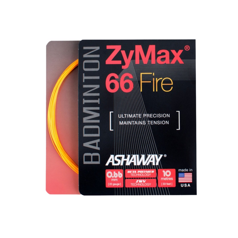 Ashaway ZyMax 66 Fire String (10m Set) Orange Orange 10m Set