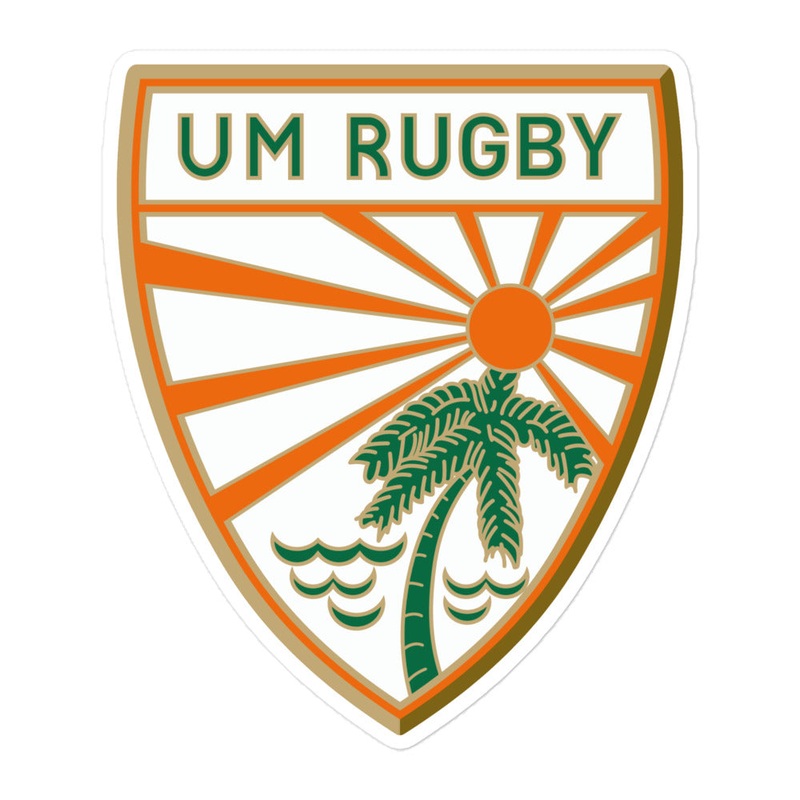 UMiami Rugby Stickers 5.55.5