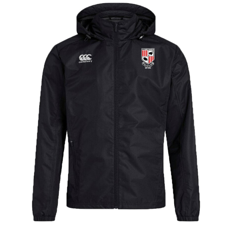 West Hartford Rugby Club Vaposhield Full Zip Rain Jacket by Canterbury XS Black
