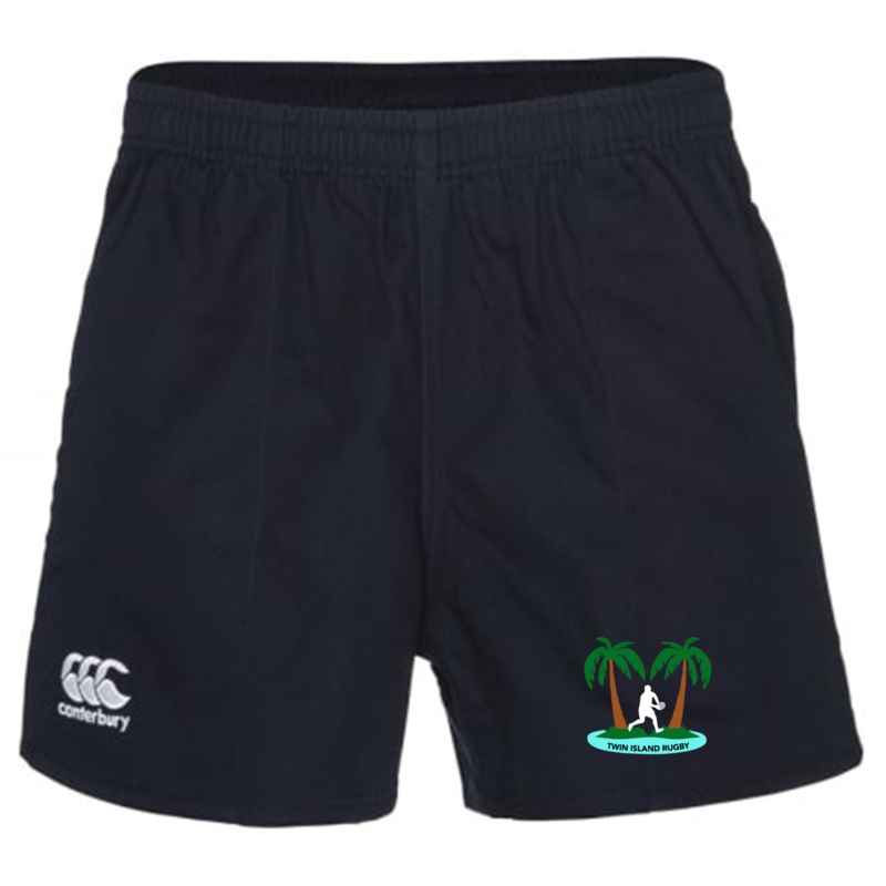 Twin Island Rugby Player’s Drill Short by Canterbury 6 Black