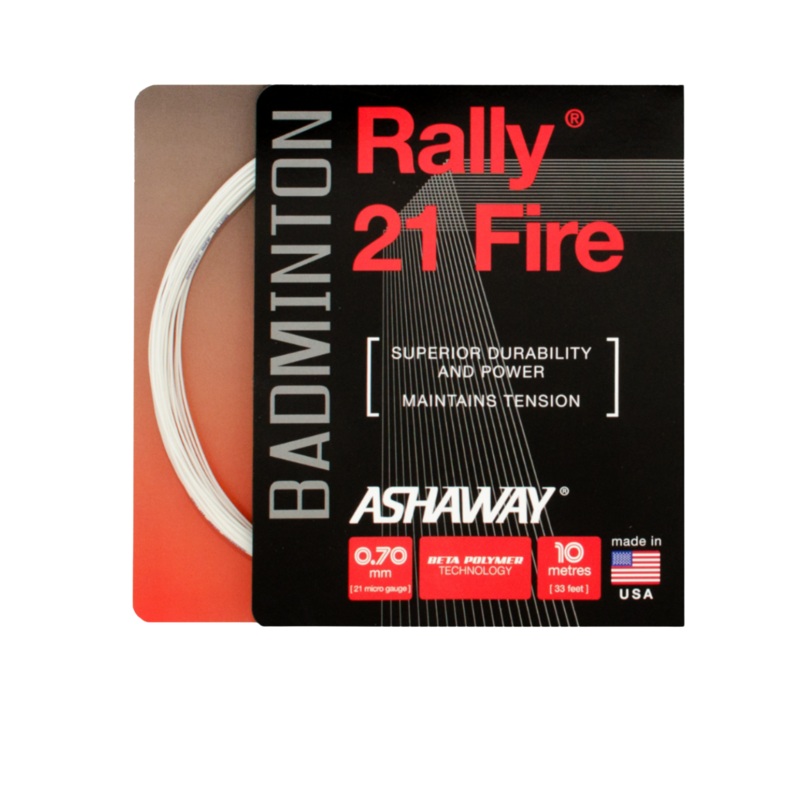 Ashaway Rally 21 Fire String (10m Set) White White 10m Set