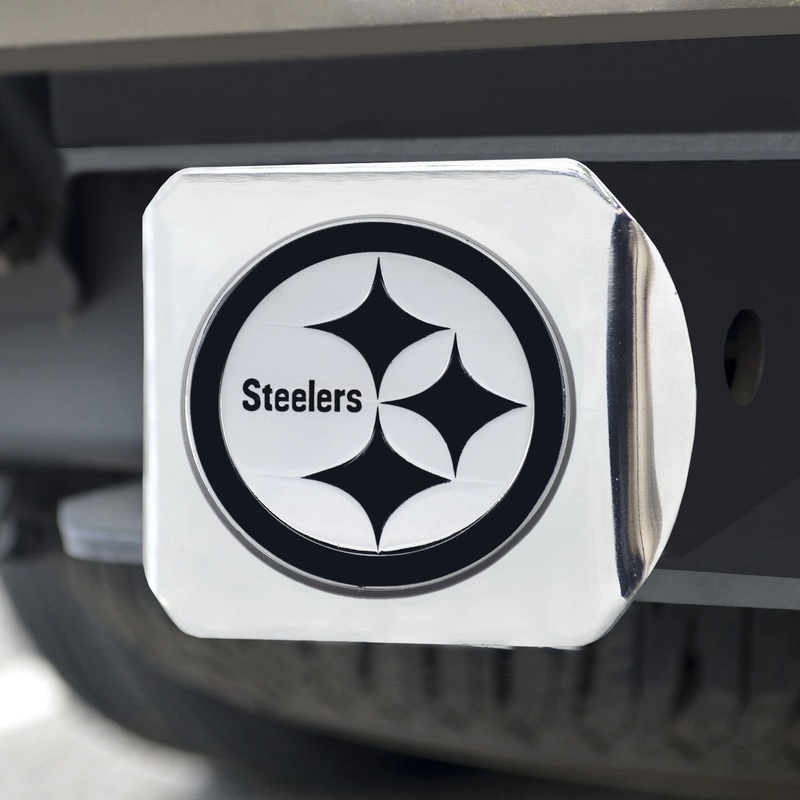 Fanmats Pittsburgh Steelers Chrome Emblem on Chrome Hitch Cover