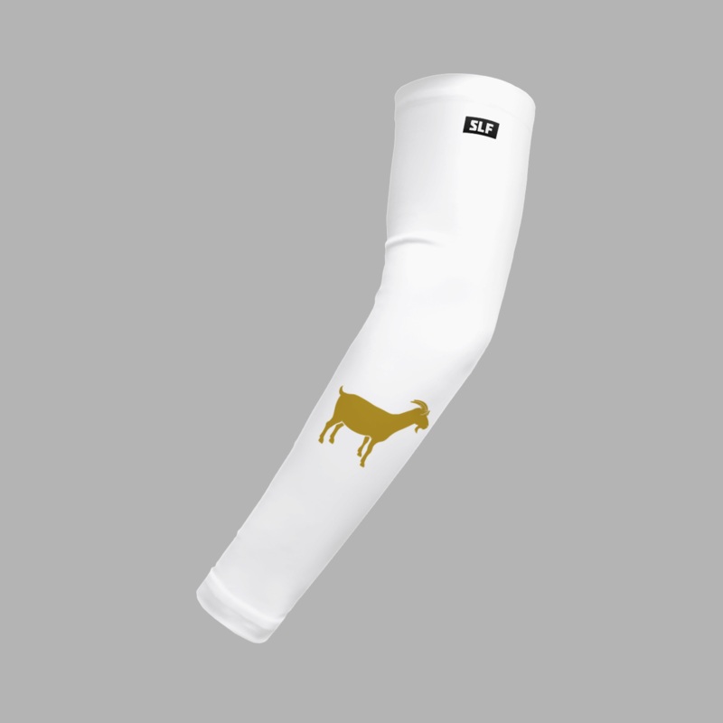 Goat Emoticon White Kids Arm Sleeve Slim White