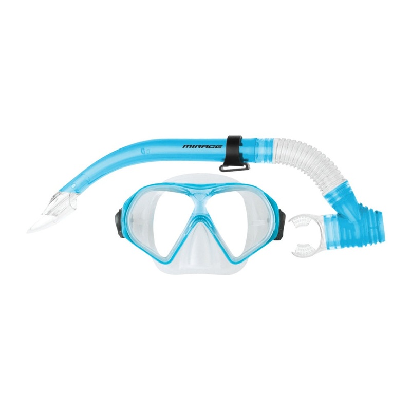 Mirage Adult Silicone Mask & Snorkle Set Green
