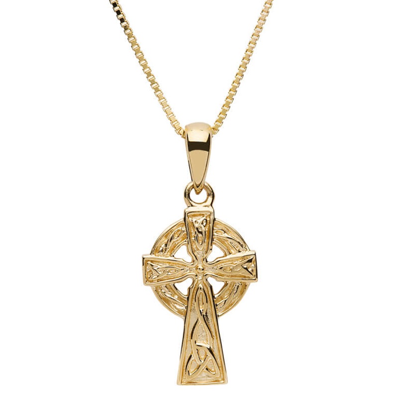 10P656 – Small 10K Trinity Cross Pendant by Shanore