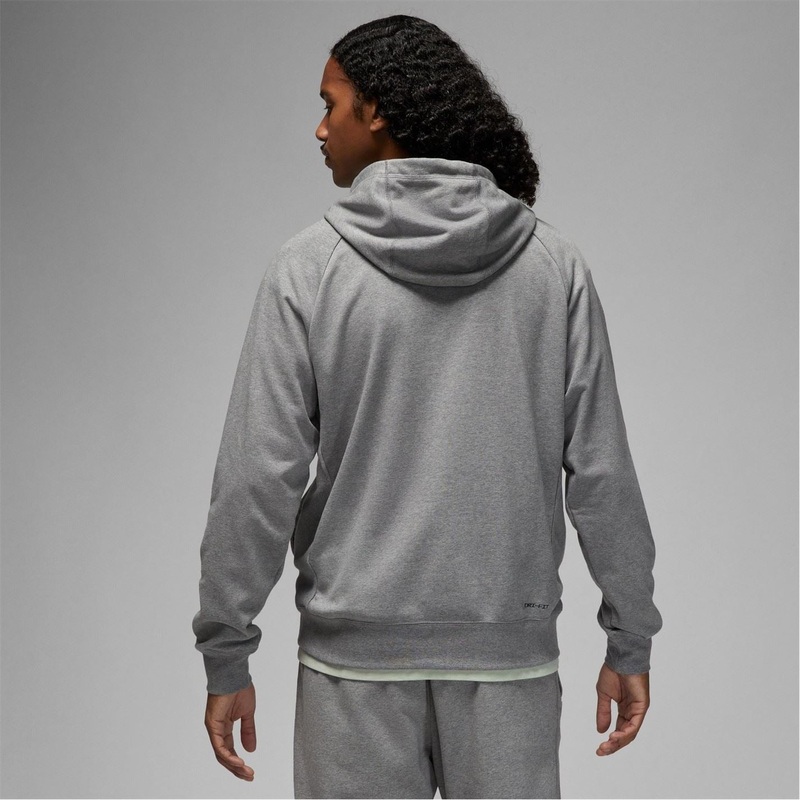 Air Jordan Mens Dri Fit Sport Crossover Fleece Hoodie 2XL Carbon/Black