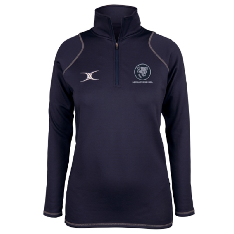 Longacre School Ladies Dark Navy Quest 1/4 Zip Fleece 8