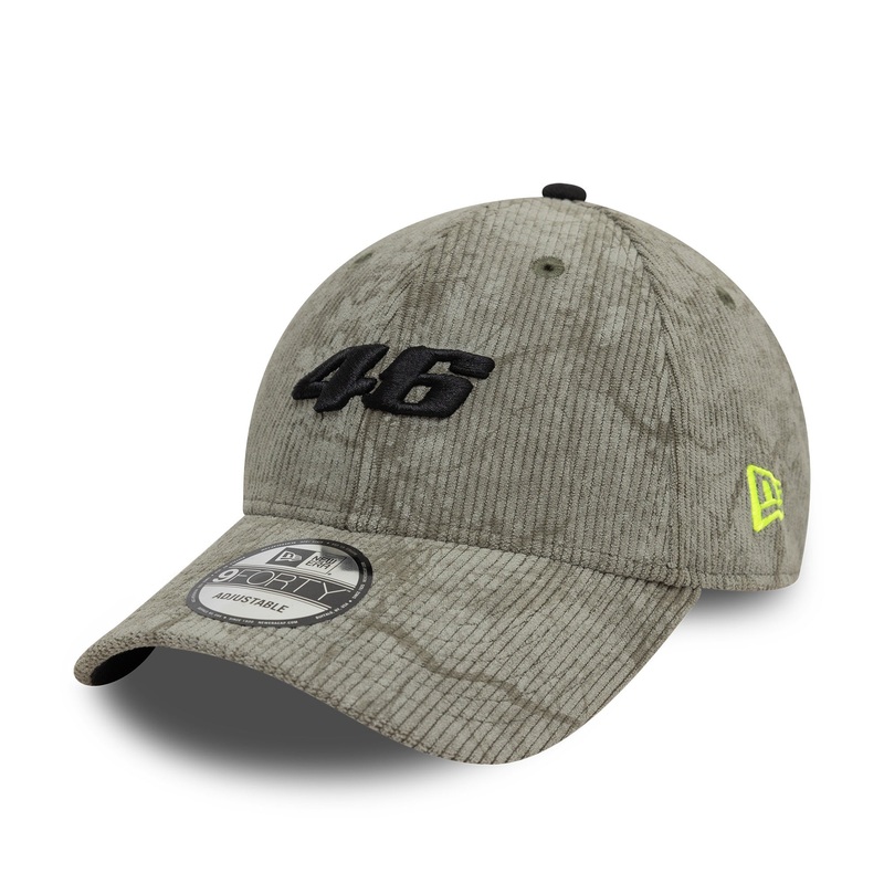 VR46 Pattern Cord 9Forty Cap Adults – Grey/Neon Yellow