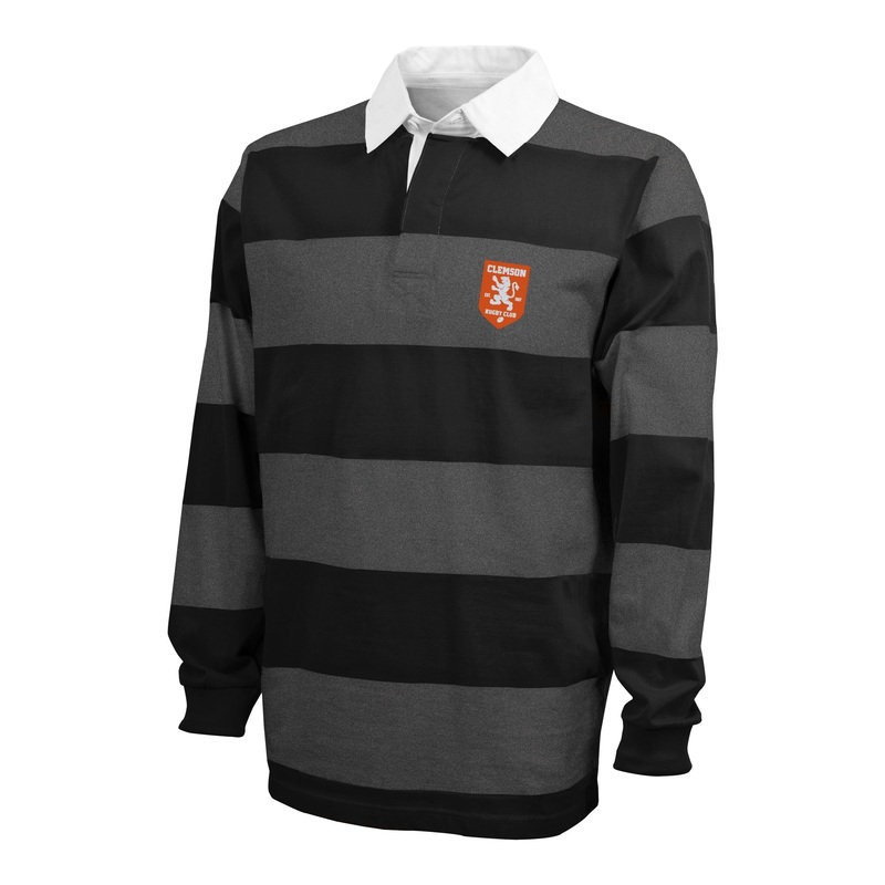 Clemson Rugby Cotton Social Jersey Black/Grey 2X-Small