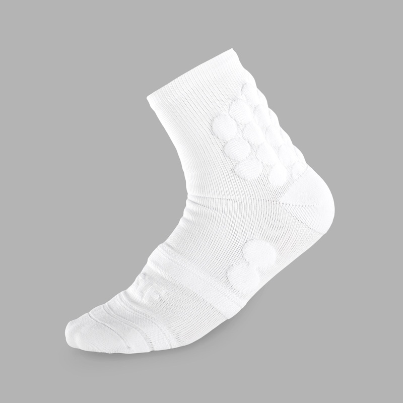 White Football Padded Short Socks White 8-10
