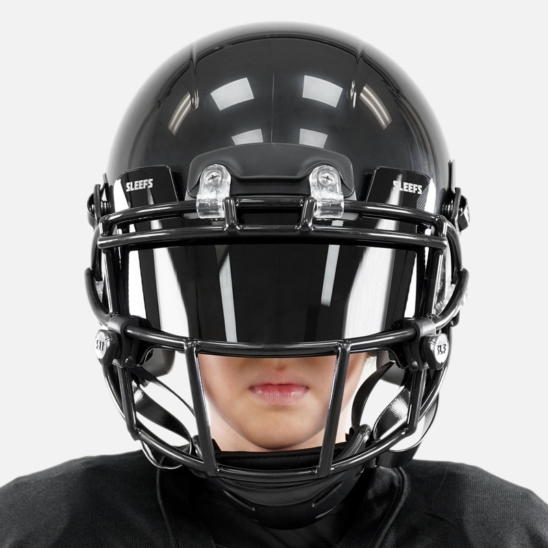 Black Helmet Eye-Shield Color Tinted Visor for Kids Black