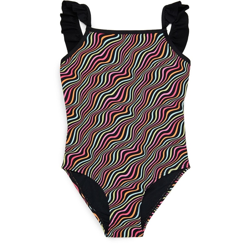 Threadbare One Piece Swimsuit Childrens 5-6 (XS) Black