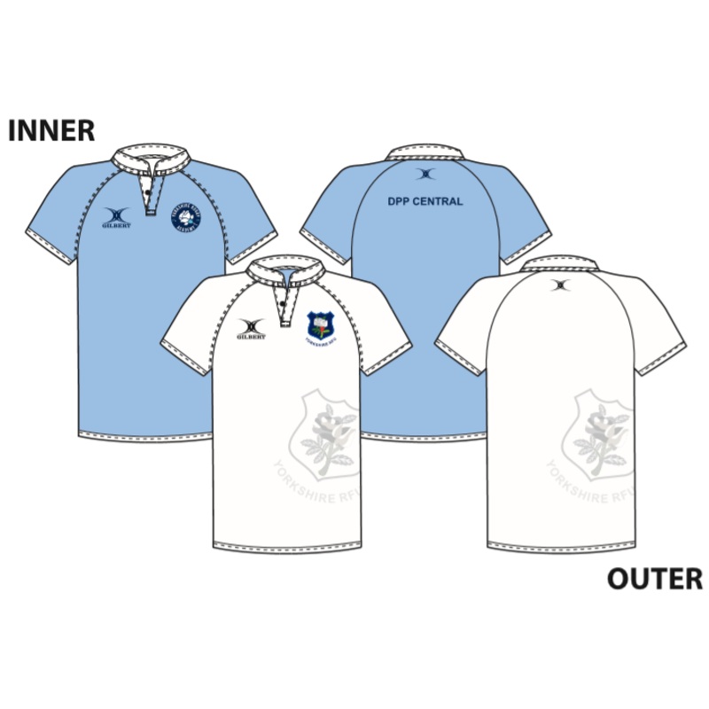 Yorkshire PDG Adult’s White / Sky Std Reversible S/S Shirt-Senior Extra Small