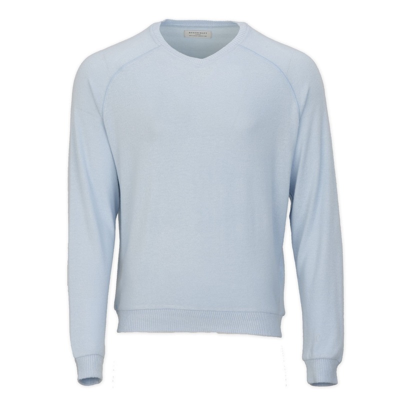 Boxercraft Men’s Cuddle V-neck Sweater Sky Blue XS