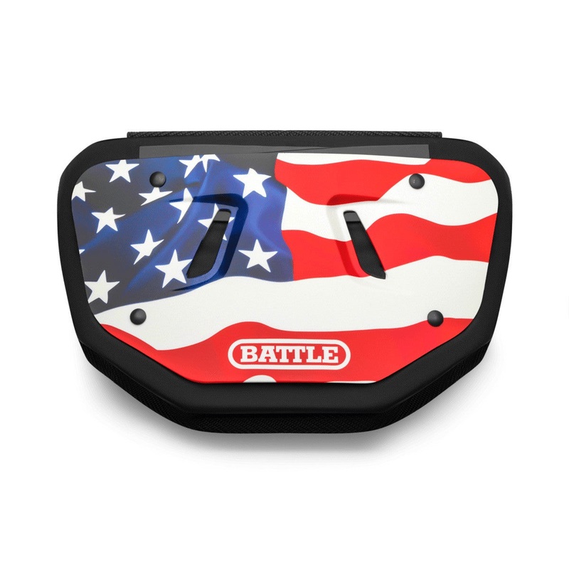 American Flag 2.0 Football Back Plate Gold/Black Adult