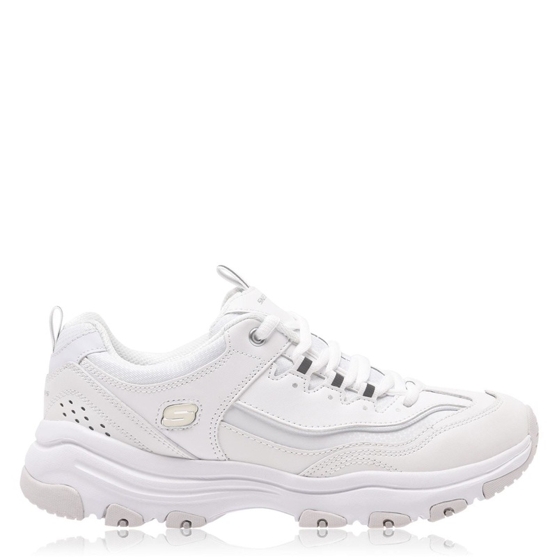 Skechers Dlite Trainers Ladies 6 (39) White