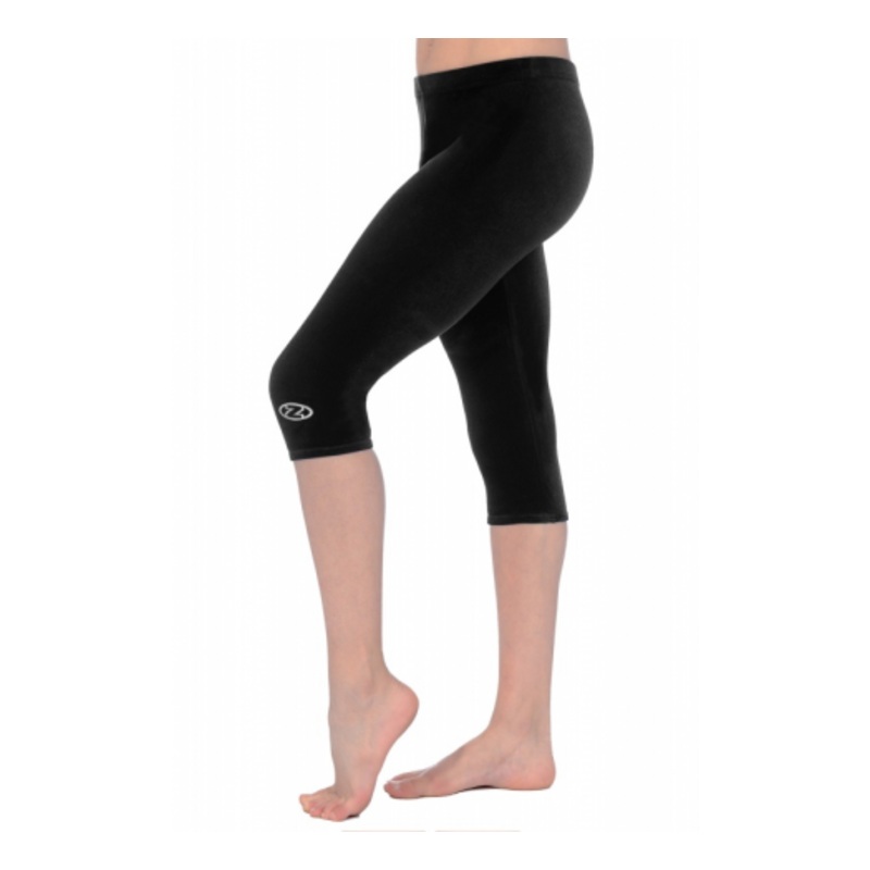 Zone Smooth Velour Capri Legging Z681B 34 BLACK