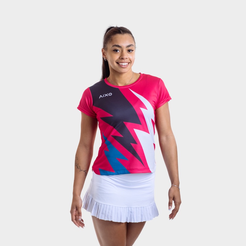 Aixo Bolt T-Shirt Womens (Pink) PINK XS