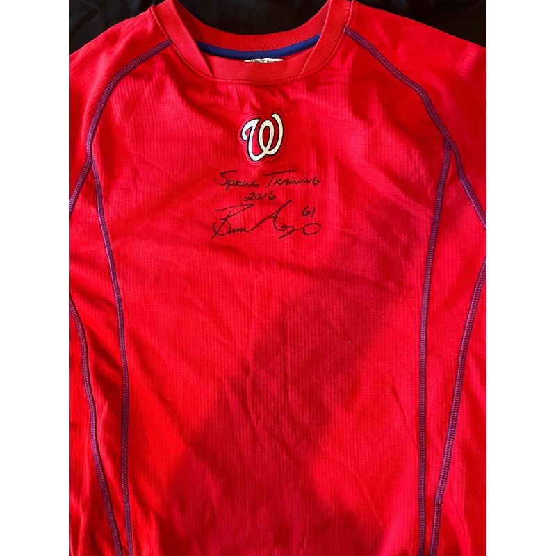 Bronson Arroyo Autographed Authentic Warm Up Shirt – Player’s Closet Project