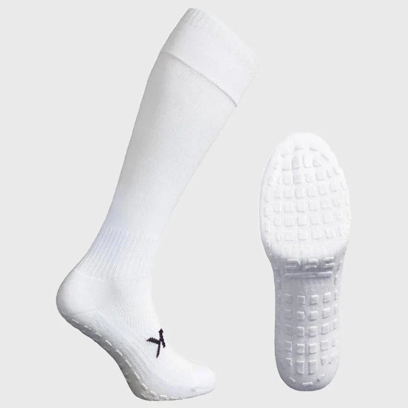 Atak Sports Shox Full Length Grip Socks White UK 3-5