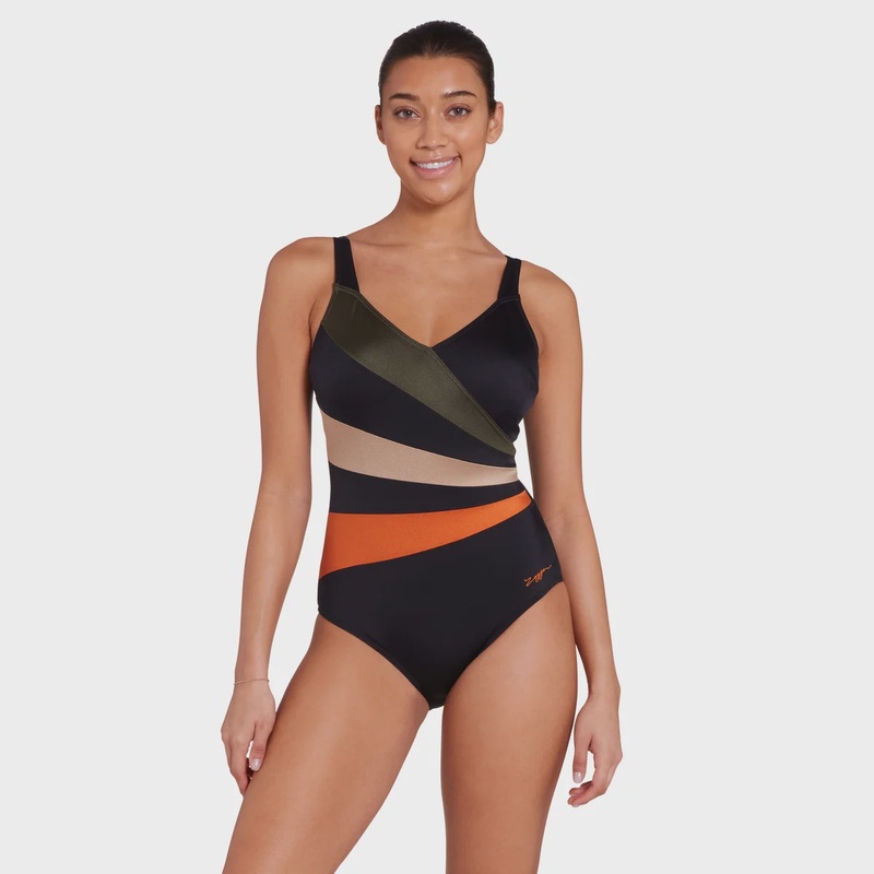 Zoggs Womens Wrap Panel Classicback One Piece – Dream 12