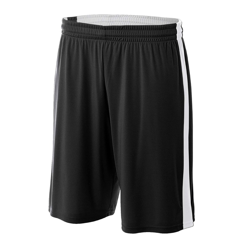 A4 Youth 8″ Reversible Moisture Management Basketball Shorts VEGAS GOLD / WHITE S