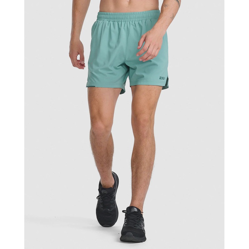 2XU Mens Aero 5 Inch Shorts 2.0 – Raft/Pine Small