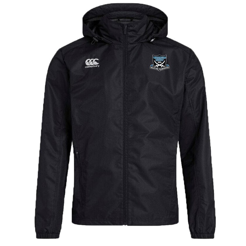 Fort Hunt Club Vaposhield Full Zip Rain Jacket by Canterbury XS Black