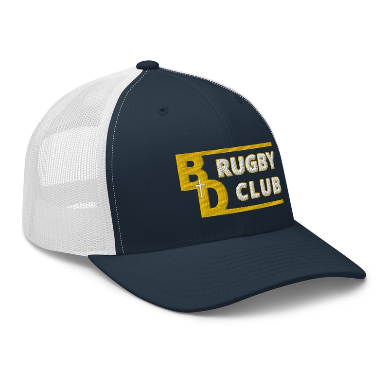 Bishop Dwenger RFC Retro Trucker Cap Navy/ White
