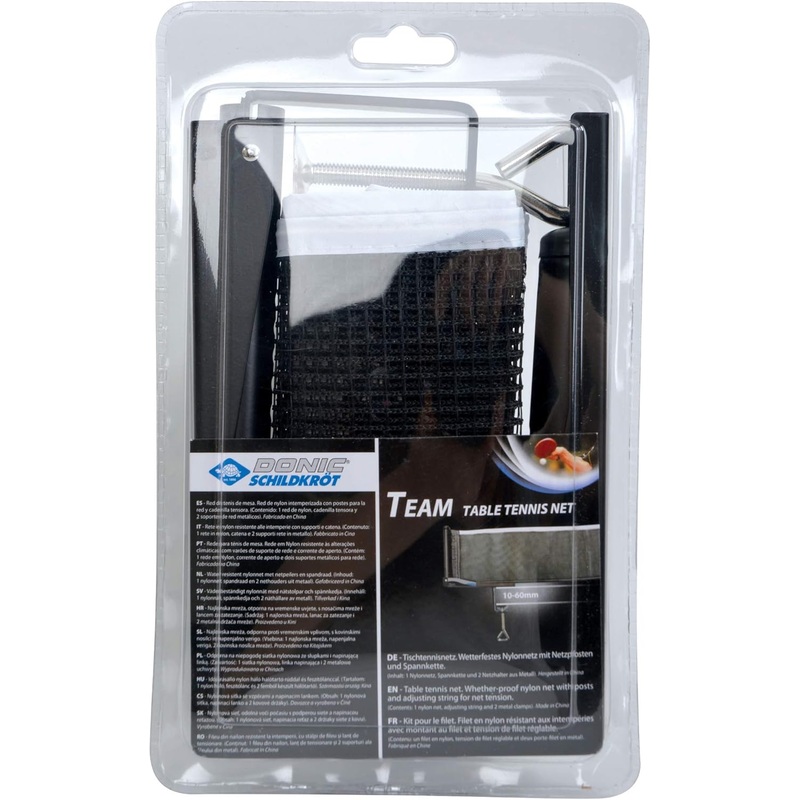 Donic-Schildkrot Table Tennis Net Team – Black Black/White One Size