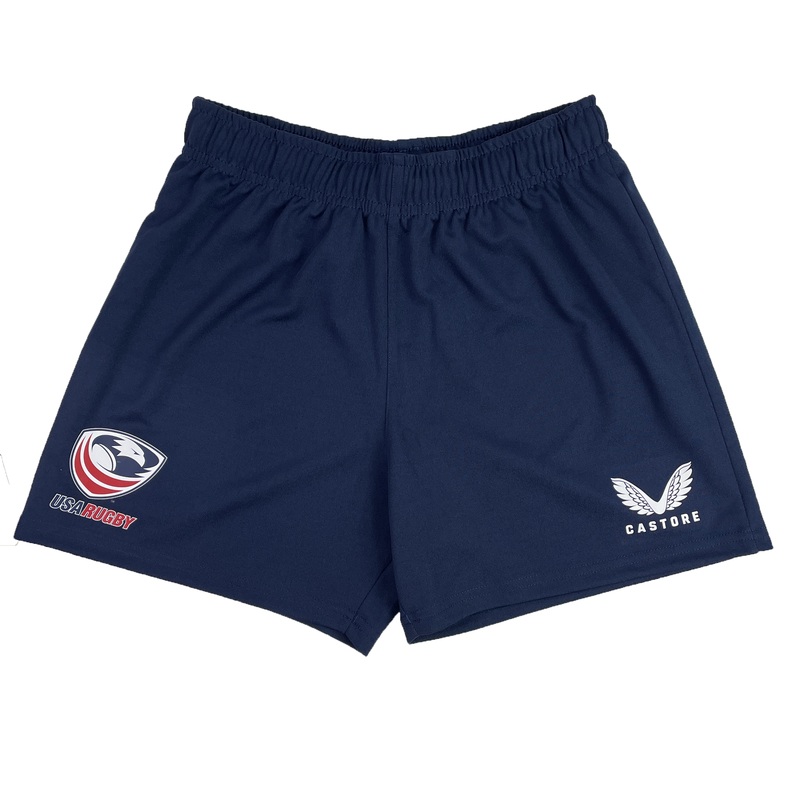 Women’s USA Rugby Gym Shorts by Castore 4 Navy