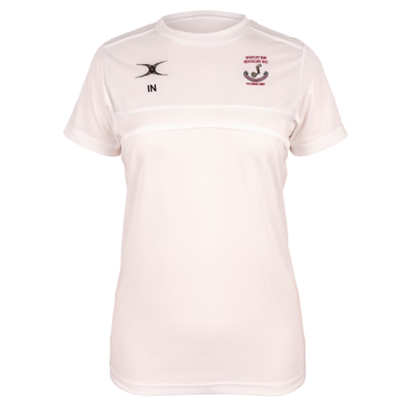 Whitley Bay Rockcliff RFC Ladies White Photon II Short Sleeve T-Shirt W 8