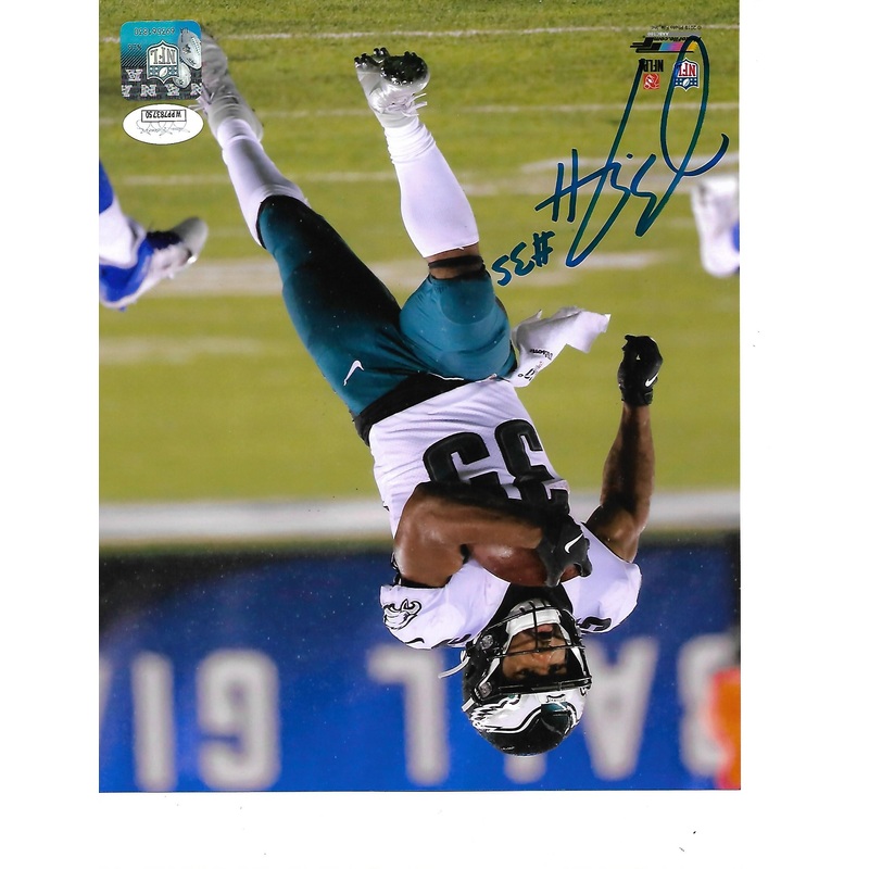 Boston Scott in Action v. NY Giants Philadelphia Eagles Autographed 11″ x 14″ Football Photo