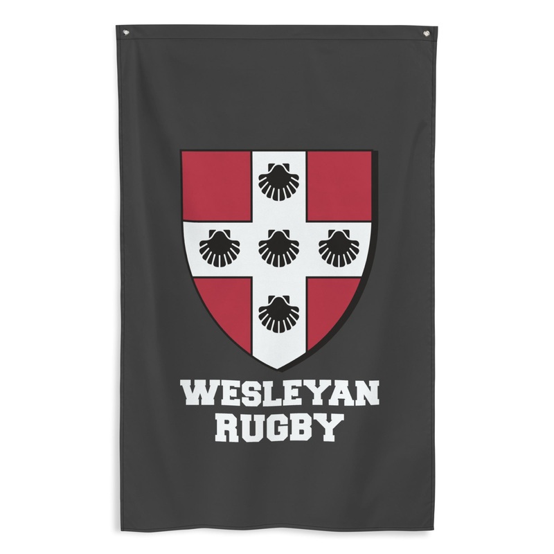 Wesleyan Rugby Wall Flag