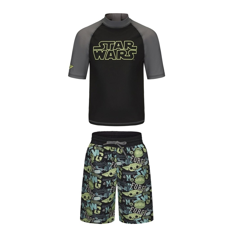 Character 2 Piece Swim Rash Set Junior 7-8 Yrs Grogu