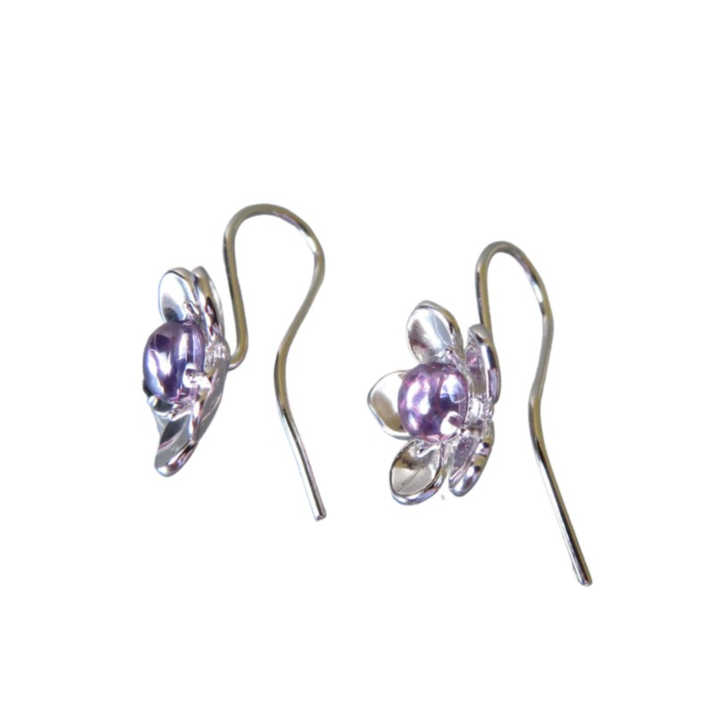 Manuka Drop Earrings with Amethyst